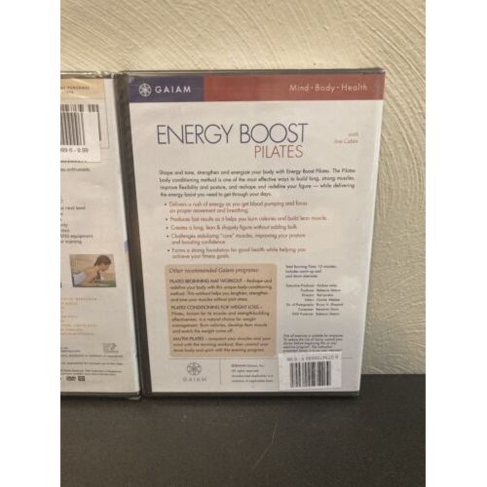 Lot Of 2 Pilates DVDs Stott Moira Ana Caban Define Shape Increase‎ Energy Levels - Picture 4 of 6